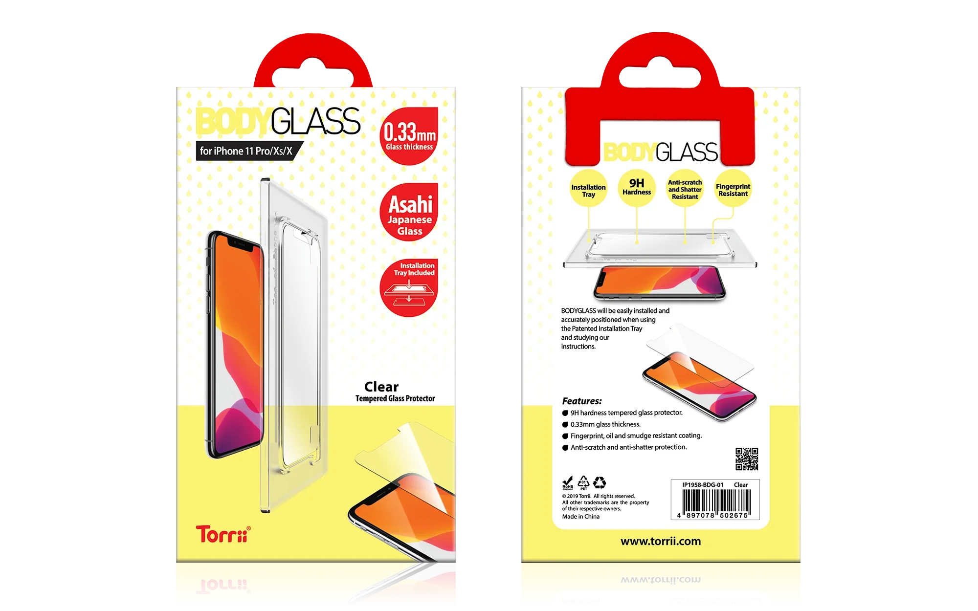 Torrii Bodyglass For iPhone 11 Pro - Clear - Tashqila Torrii Bodyglass For iPhone 11 Pro - Clear - Tashqila